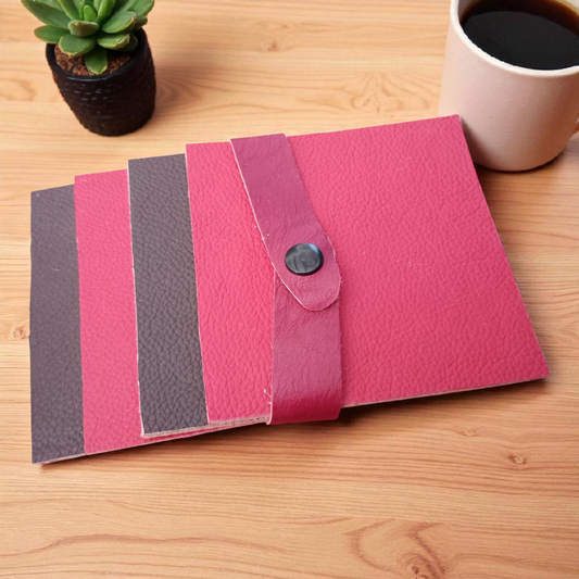 Set of 4 leather coasters