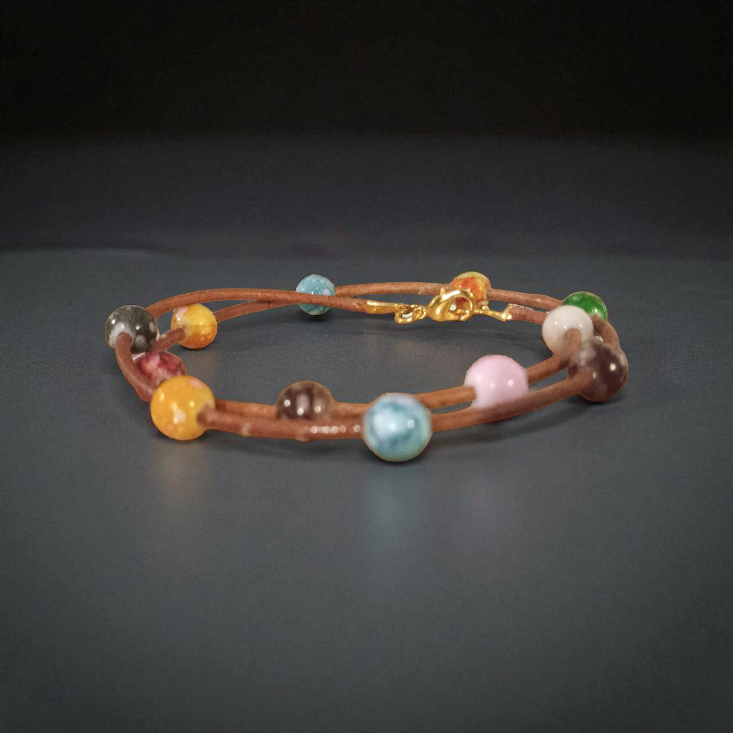 Leather wrap bracelet